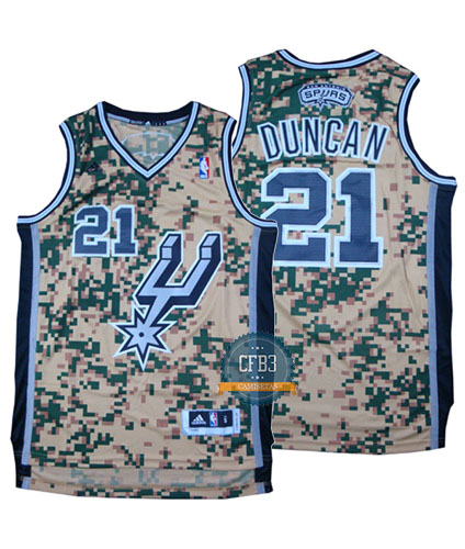 Tim Duncan, San Antonio Spurs - Camo - Cliquez sur l'image pour la fermer